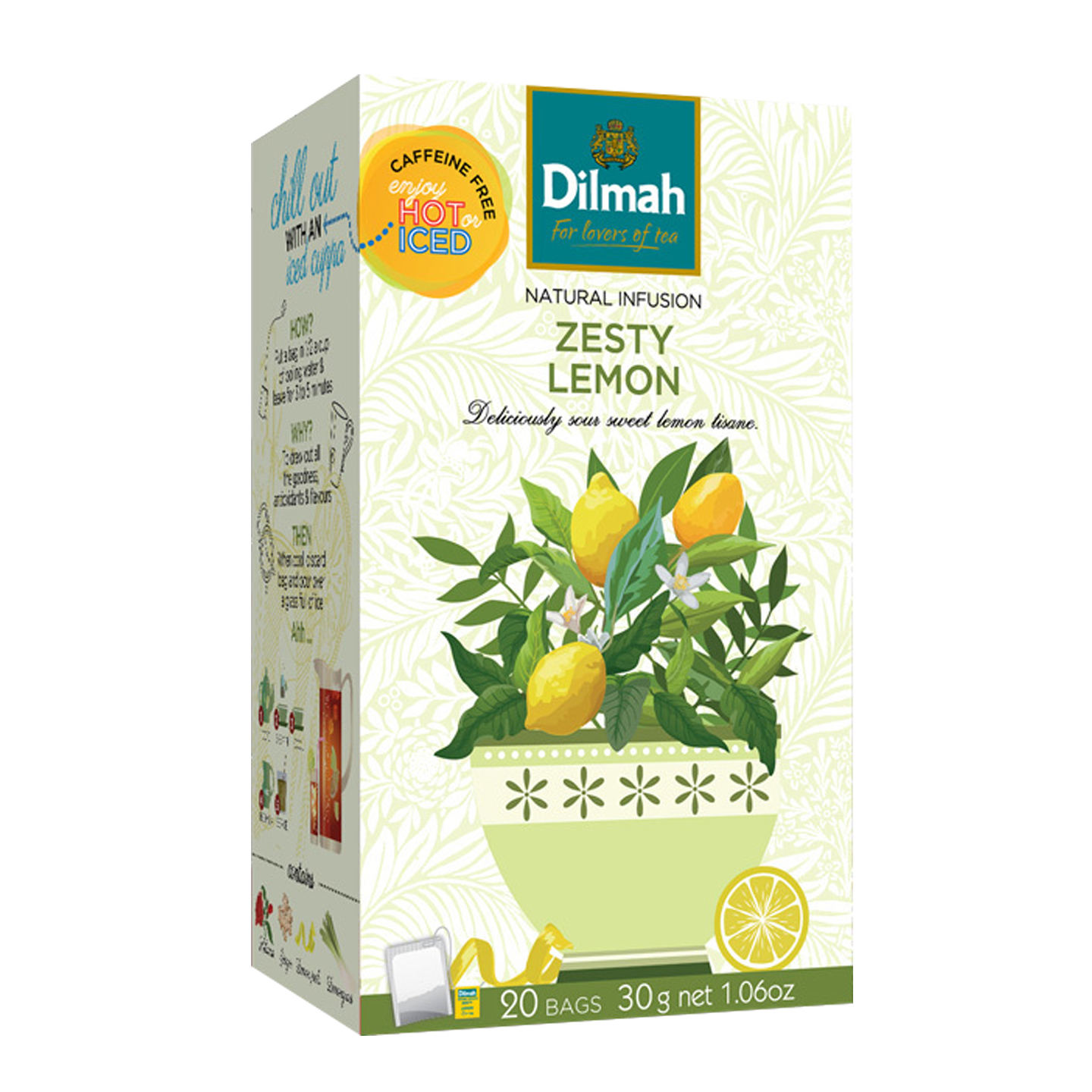 DILMAH Čaj ovocný Naturally Zesty Lemon 20x1,5g